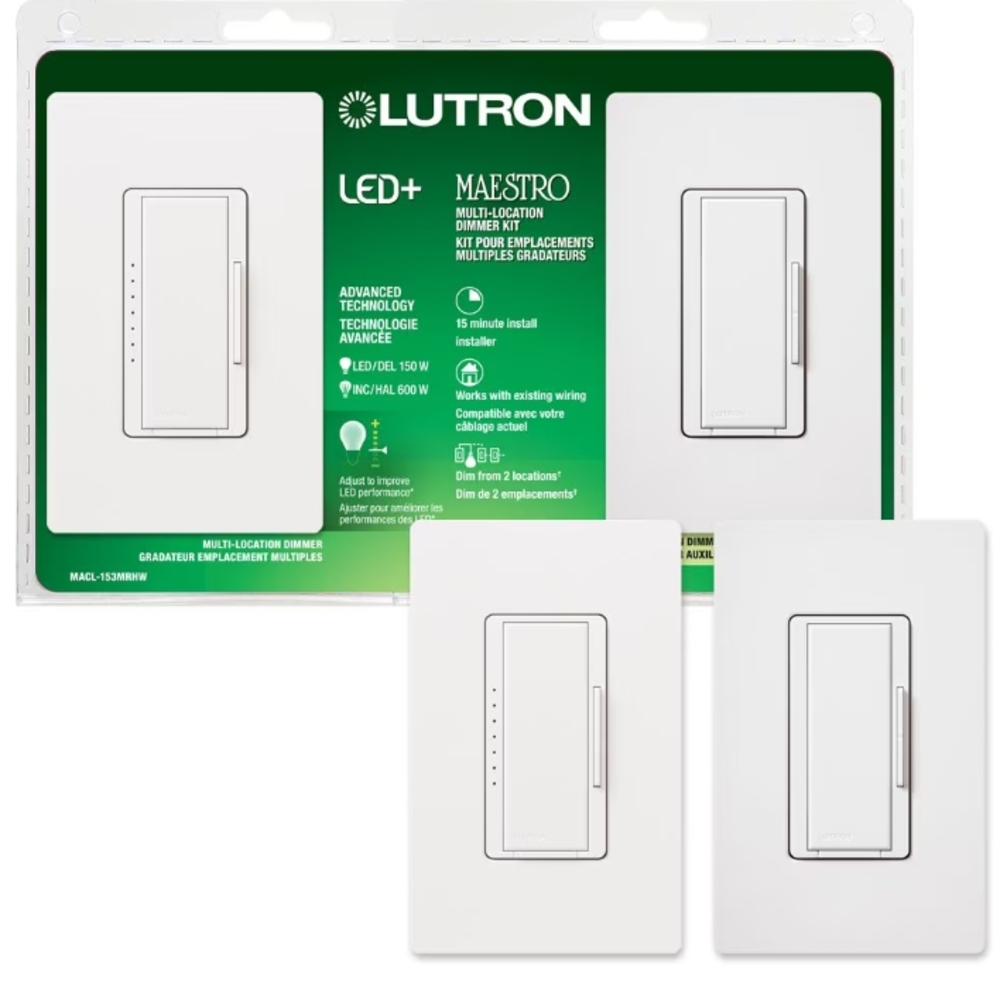 Maestro LED+ Dimmer 3-Way or Multi-Location Kit